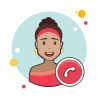 bubbles style end call icon