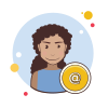 bubbles style 电邮女性 icon