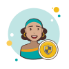 bubbles style security specialist icon