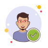 bubbles style verified account icon