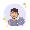 Attach Resume Male icon