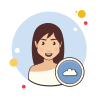 bubbles style cloud account login icon