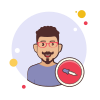 bubbles style pick colors male icon