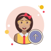 bubbles style move up icon