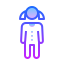 gradient style little girl icon