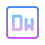 gradient style adobe dreamweaver icon