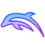 gradient style logotipo de delfín icon