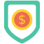 Money shield icon
