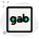 Gab a specific online audience user social media icon