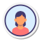 usuário-feminino-círculo-pele-tipo-1 icon
