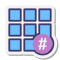 Hashtag Activity Grid icon