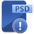 PSD File Warning icon