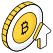 Bitcoin Value Increase icon