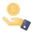 Hand Holding Coin icon