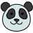 doodle style panda icon