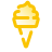 Мороженое в вафельном рожке icon