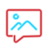 neon style mms icon
