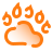 pulsar gradient style bear footprint icon