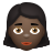 emoji style 여자 어두운 피부색 icon