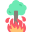 burning tree icon