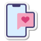 stickers style love message icon