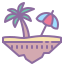 Пляж на парящем острове icon