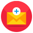 Adicionar envelope aberto icon