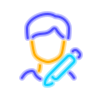neon style registration icon
