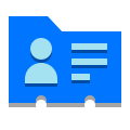 papercut style contact icon
