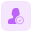 Check mark on a natural user for authentication and approval icon