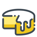 pastel color style lemon cake icon