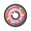pastel color style donut icon