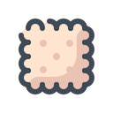 pastel color style cookie icon