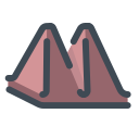 pastel color style chocolate truffle icon