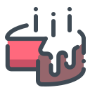 pastel color style birthday icon
