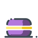 pastel color style blueberry macaron icon