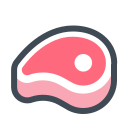 pastel color style 레어 스테이크 icon