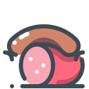 pastel color style 소세지  icon