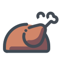 pastel color style thanksgiving turkey icon