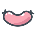 pastel color style meat sausage icon