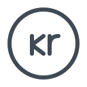pastel color style swedish krona icon