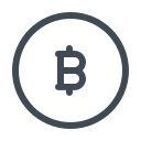 pastel color style bitcoin icon