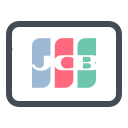 pastel color style jcb icon