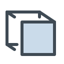 pastel color style front view icon