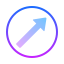 gradient style 최대 원으로 오른쪽 icon
