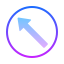 gradient style 최대 원으로 왼쪽 icon
