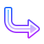 gradient style 오른쪽 아래로 icon