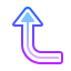 gradient style arrow up icon