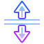 gradient style split vertical icon
