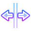 gradient style 수평 분할 icon